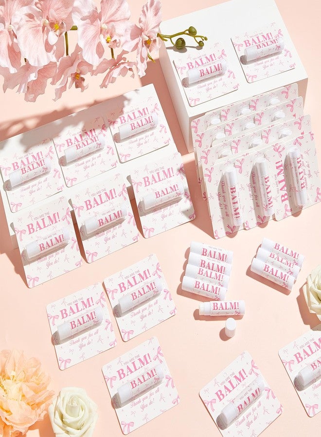 Lonfliness 15 Pack Pink Bow Lip Balm Bulk Coquette Bow Thank You Gifts Appreciation Moisturizing Lip Care Set Valentine's Galentine's Day Bachelorette Party Favor for Women Wedding Bridal Spring Supplies - Image 4